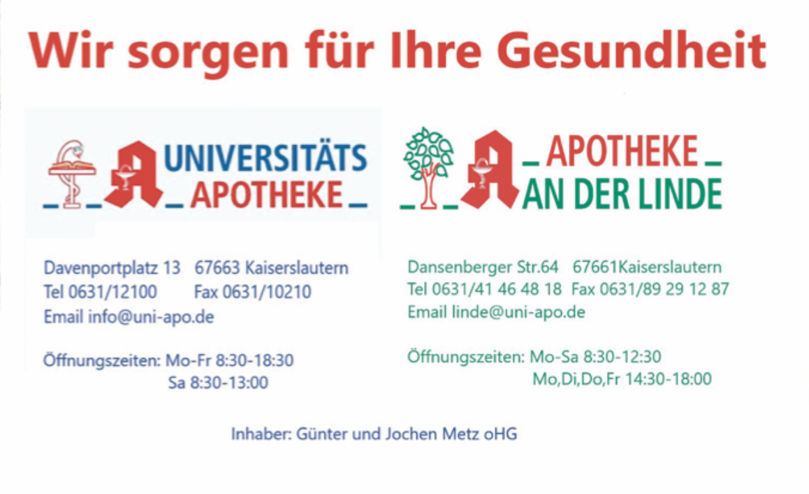 Anzeige Uni Apotheken